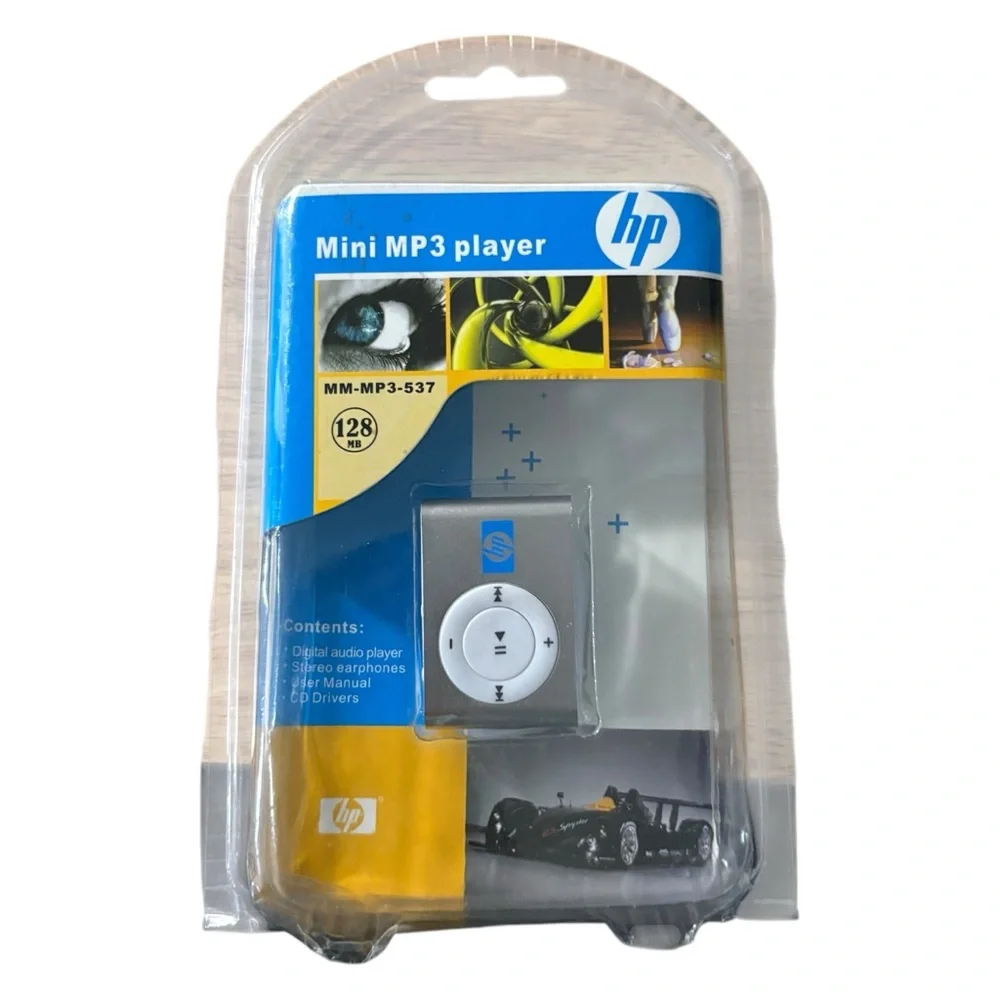 HP Mini MP3 Player MM-MP3-537 128 MB Silver Digital Audio Player New In Box